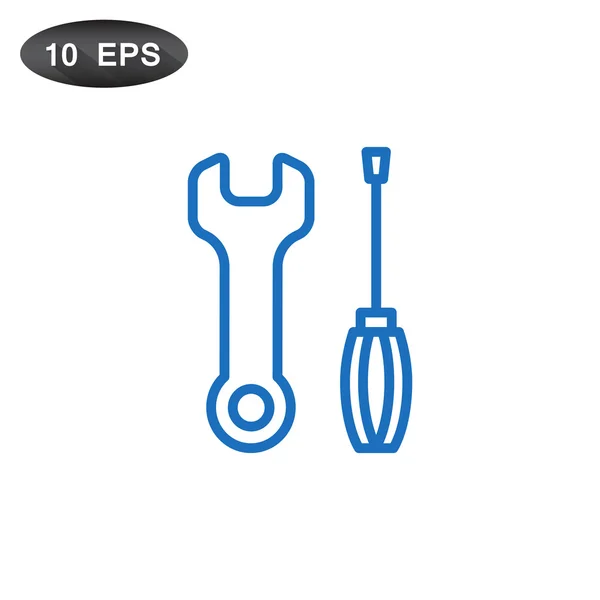 Nyckel och skruvmejsel ikoner — Stock vektor