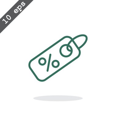 yüzde indirim web simgesi.