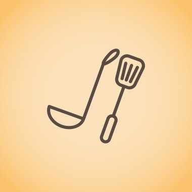 Kepçe ve spatula simgesi