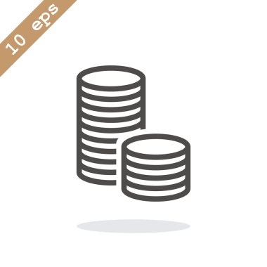 Para sikkeleri simgesi.