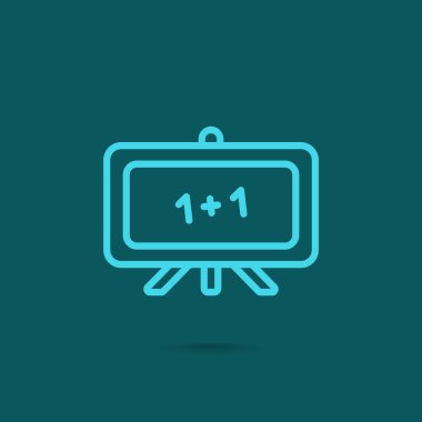 Beyaz tahta simge, düz tasarım