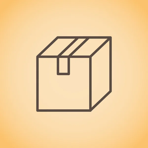 Icono de caja de cartón — Archivo Imágenes Vectoriales