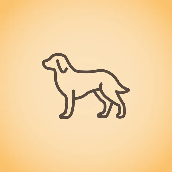Contorno icono perro — Vector de stock