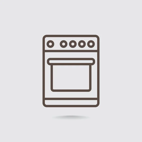 Cocina estufa icono — Vector de stock