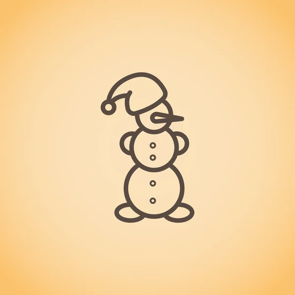 Різдво сніговик значок — стоковий вектор