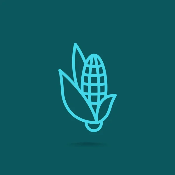 Flat corn icon — Stock Vector