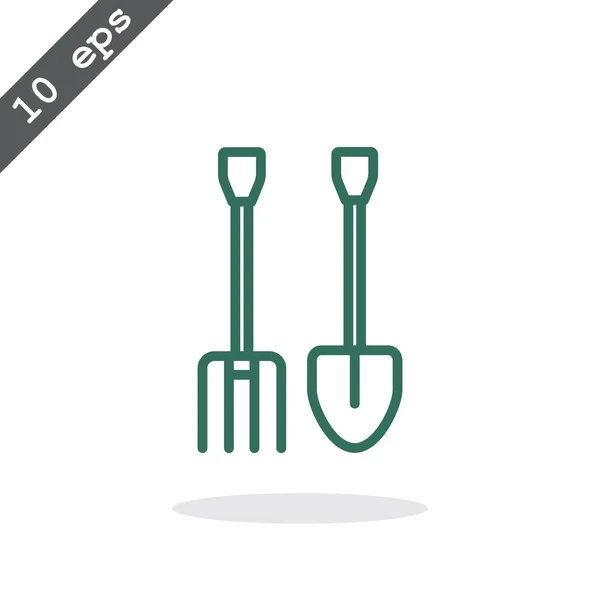 Pitchfork shovel icon — Stock Vector