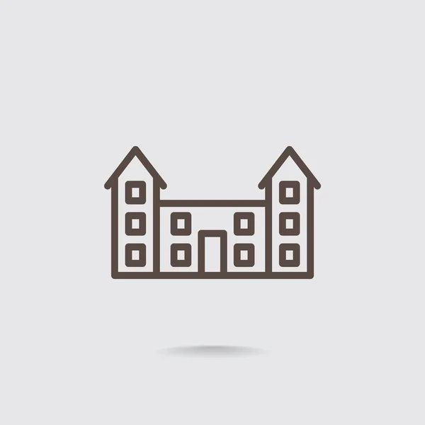 Educational buildings icon — Stock Vector