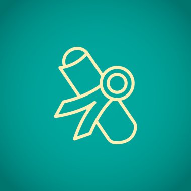 Basit diploma simgesi