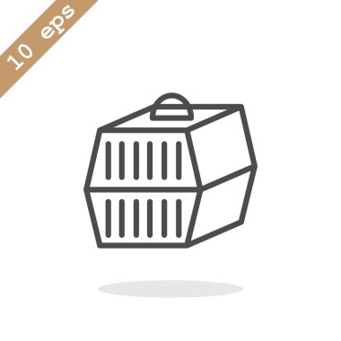 Evde beslenen hayvan taşıma kutusu simgesi