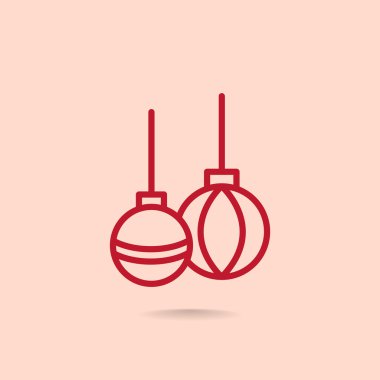 Tatil köknar ağacı için oyuncak top.