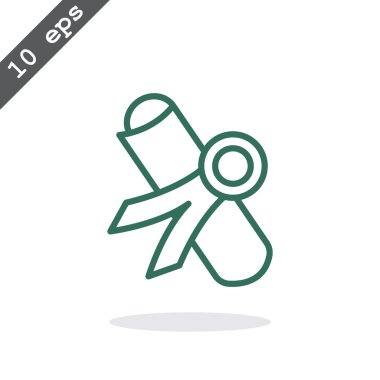 Basit diploma simgesi