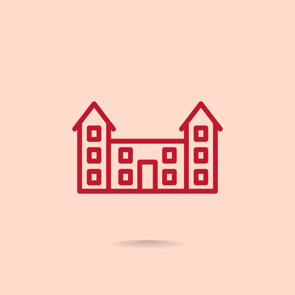 Pedagogiska byggnader ikonen — Stock vektor