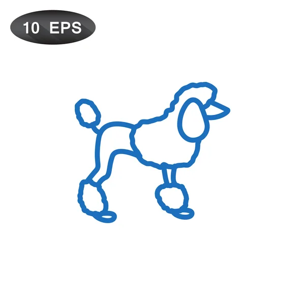 Икона французского пуделя — стоковый вектор