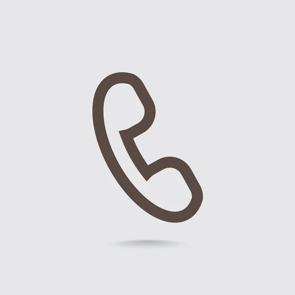 Platte handset pictogram — Stockvector