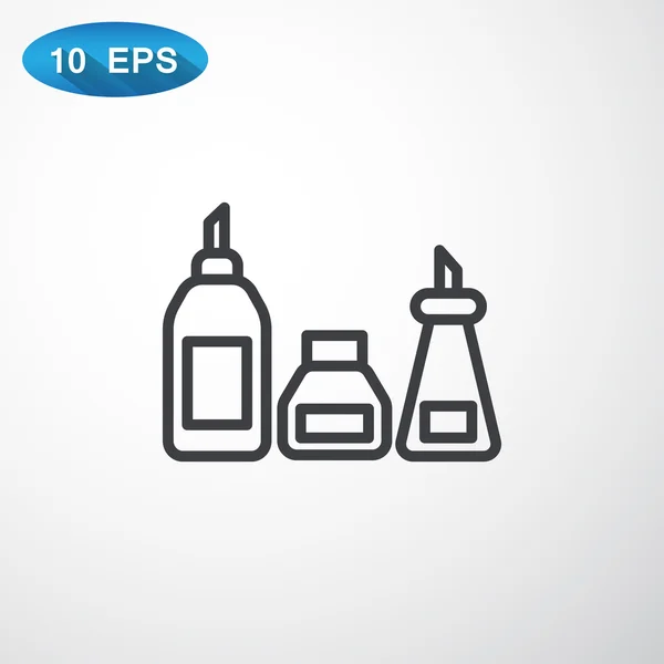 Kuchyňské láhev sady ikon — Stockový vektor