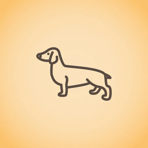 Ícone cão dachshund — Vetor de Stock