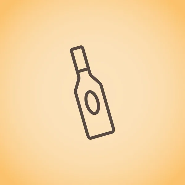 Botol kaca untuk ikon cair - Stok Vektor