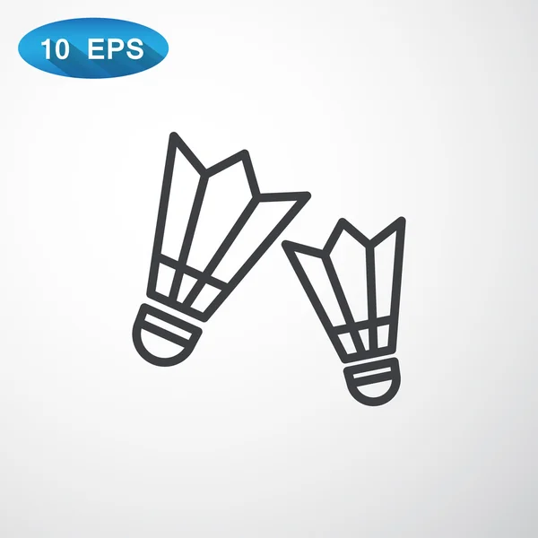 L'icône du badminton. Symbole de navette — Image vectorielle