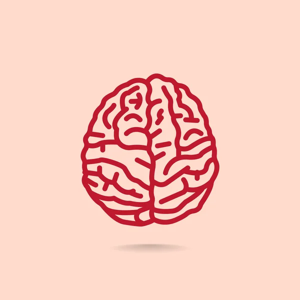 Icono del cerebro abstracto — Vector de stock