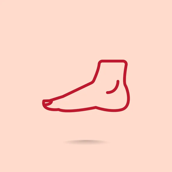 Human foot icon — Stock Vector