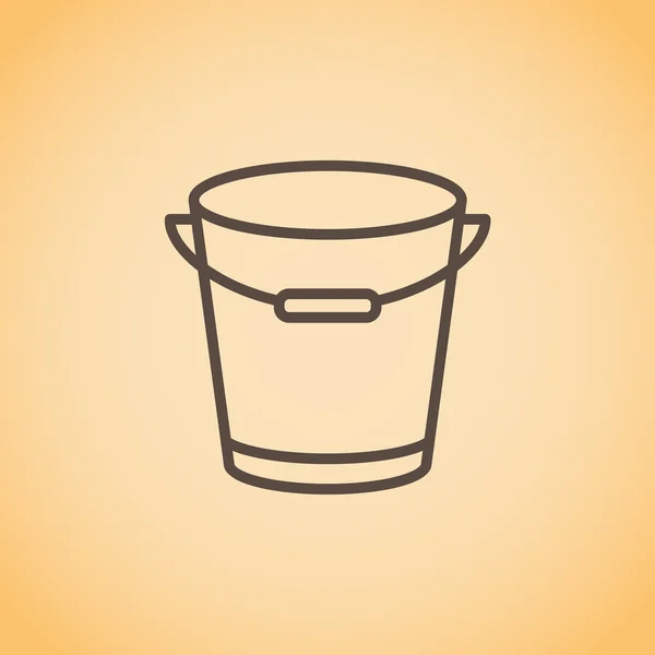 Outline bucket icon — Stock Vector