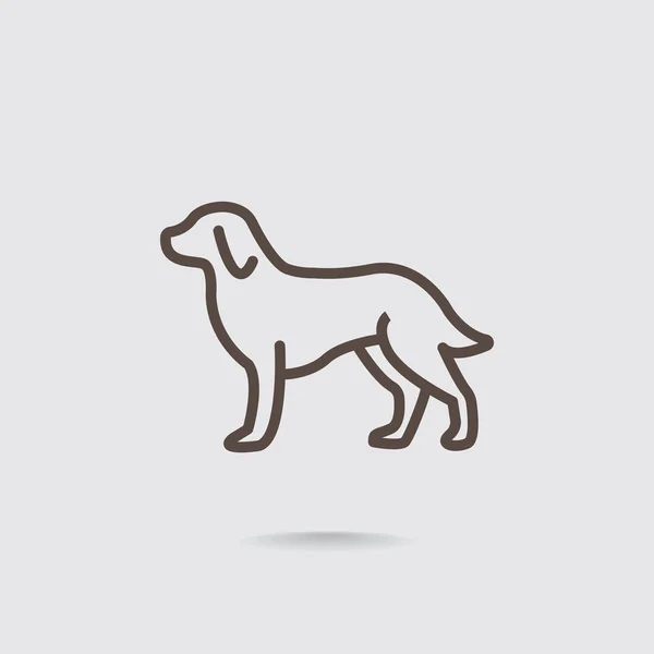 Outline dog icon — Stock Vector