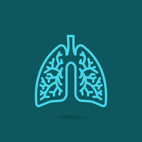 Ícone de anatomia dos pulmões — Vetor de Stock