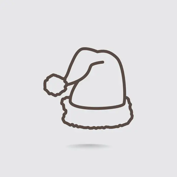 Santa sombrero icono — Vector de stock