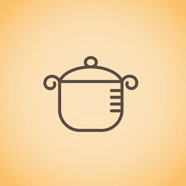 Ikona hrnce na vaření — Stockový vektor