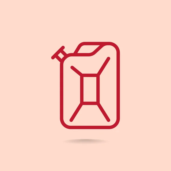Jerrycan för bensin ikon — Stock vektor