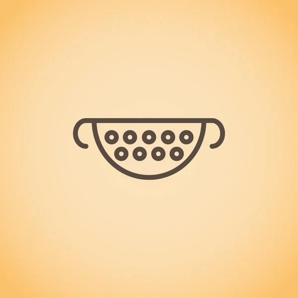 Icono de colador de cocina — Vector de stock