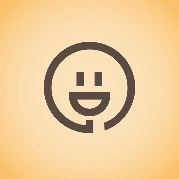 Smiley en stekker pictogram. — Stockvector