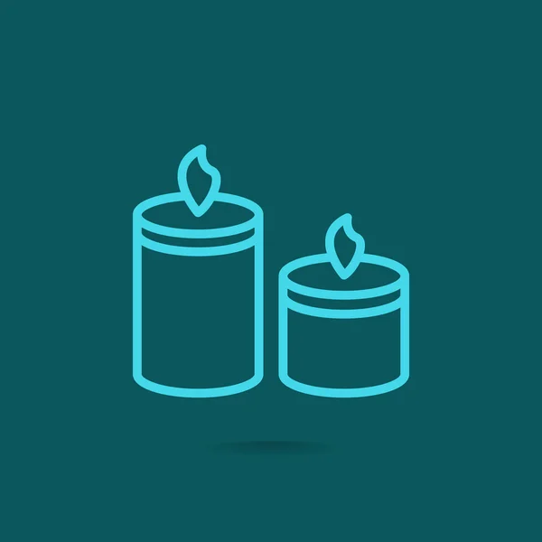 Icona delle candele di Natale . — Vettoriale Stock