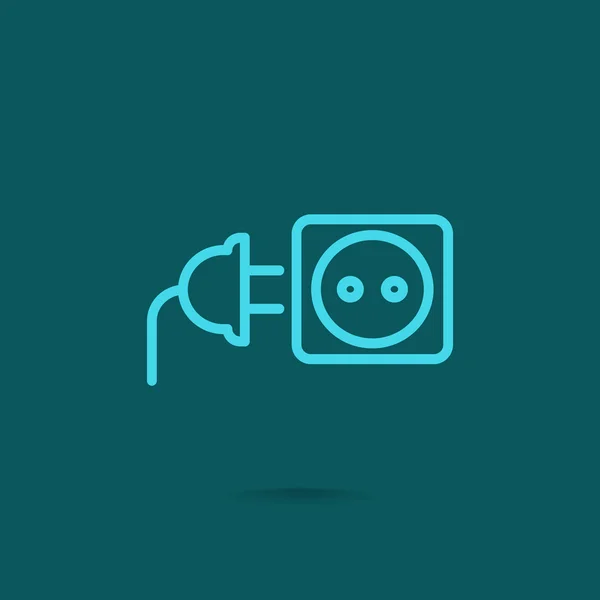 Plug and socket icons — Stock Vector