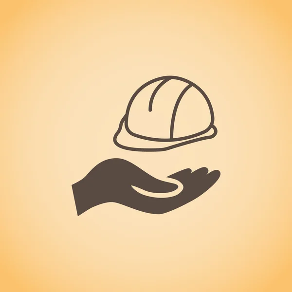 Construções capacete ícone — Vetor de Stock