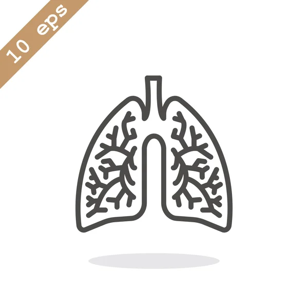 Icono de anatomía pulmonar — Vector de stock