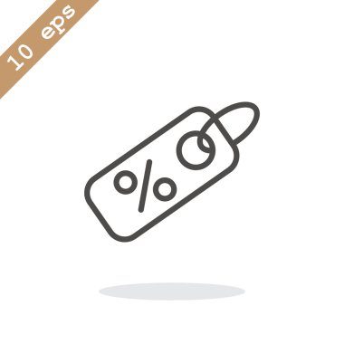 yüzde indirim web simgesi.