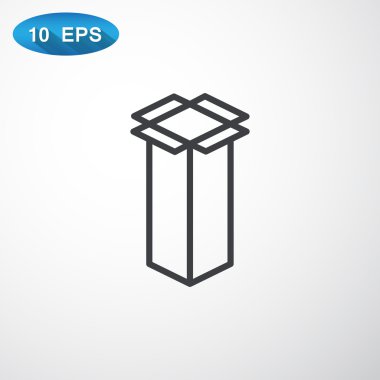 karton kutu simgesi paketleniyor