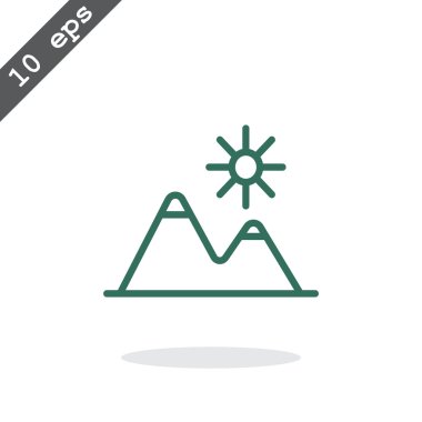 dağlar seyahat simgesi