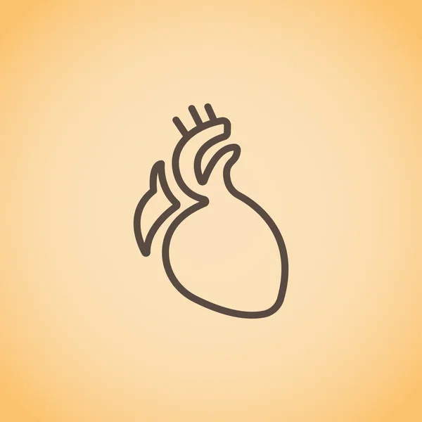 Icono órgano del corazón — Vector de stock