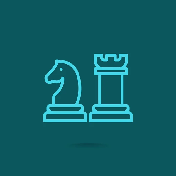 Figuras de xadrez ícone — Vetor de Stock