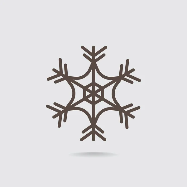 Navidad copo de nieve icono — Vector de stock