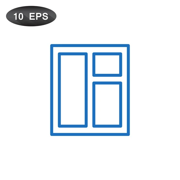 Ícone de caixa de janela —  Vetores de Stock