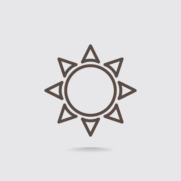 Outline sun icon — Stock Vector