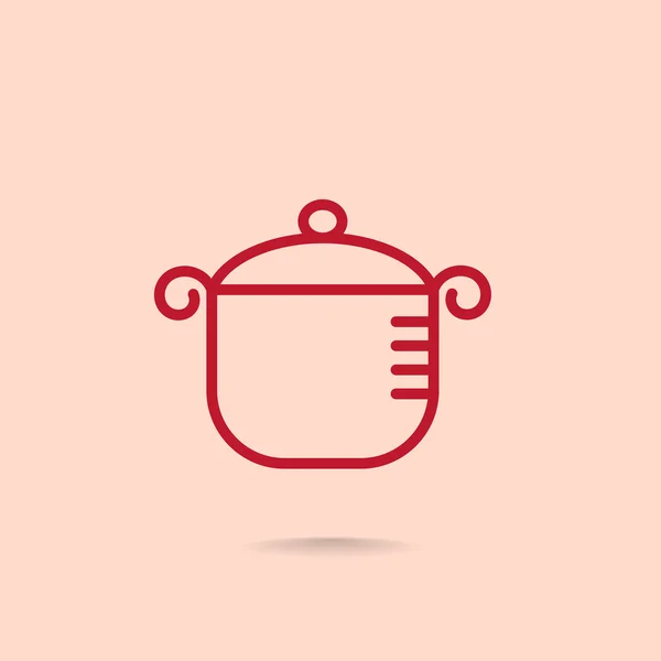 Cooking pot icon — Stock Vector