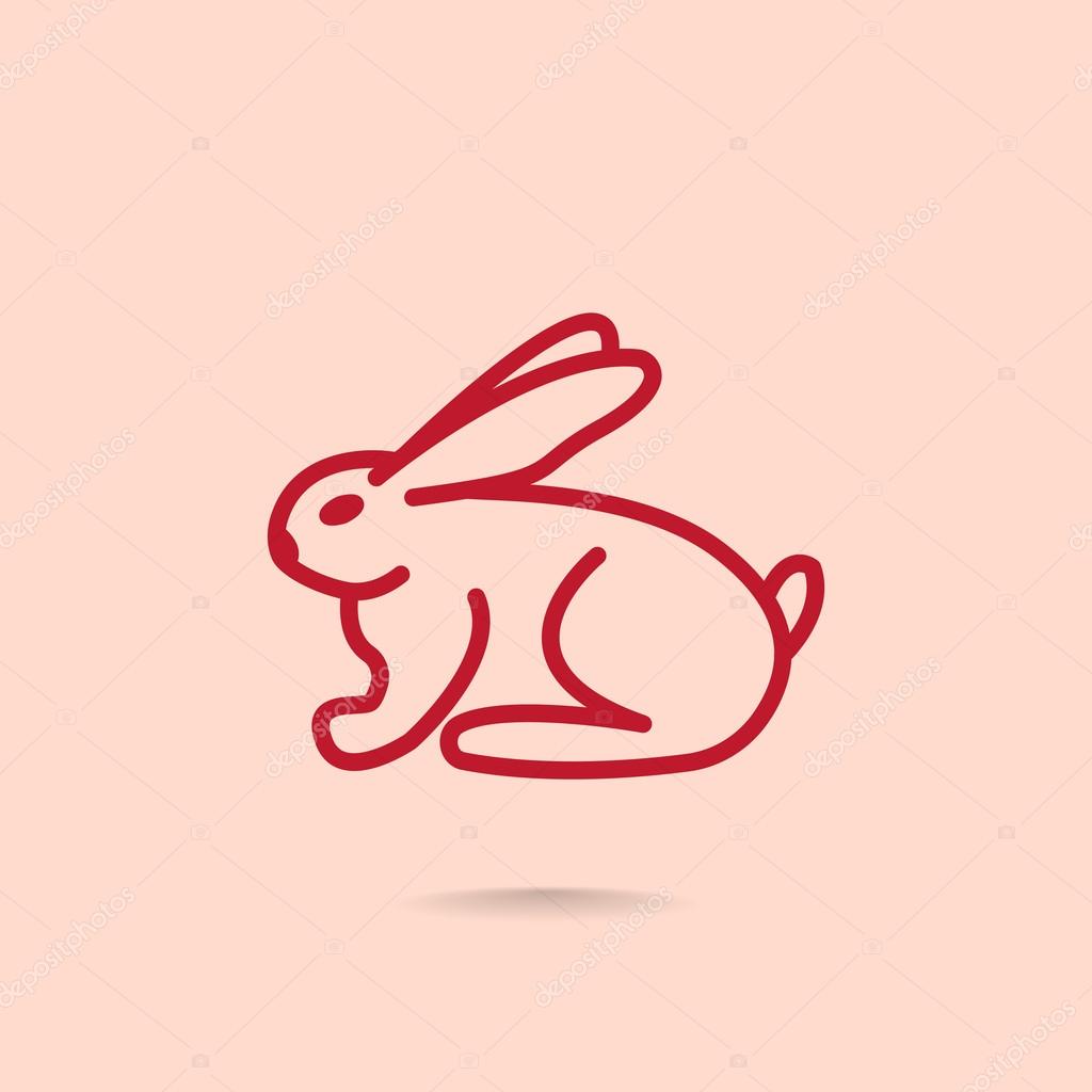 outline bunny icon stock vector mr webicon 102771364 outline of bunny