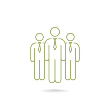 Grup iş insanlar simgesinin