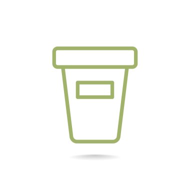 Yukarı take-out içki simgesi kapatın