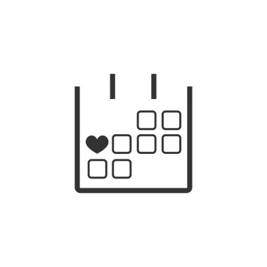 14 Şubat takvim basit simgesini